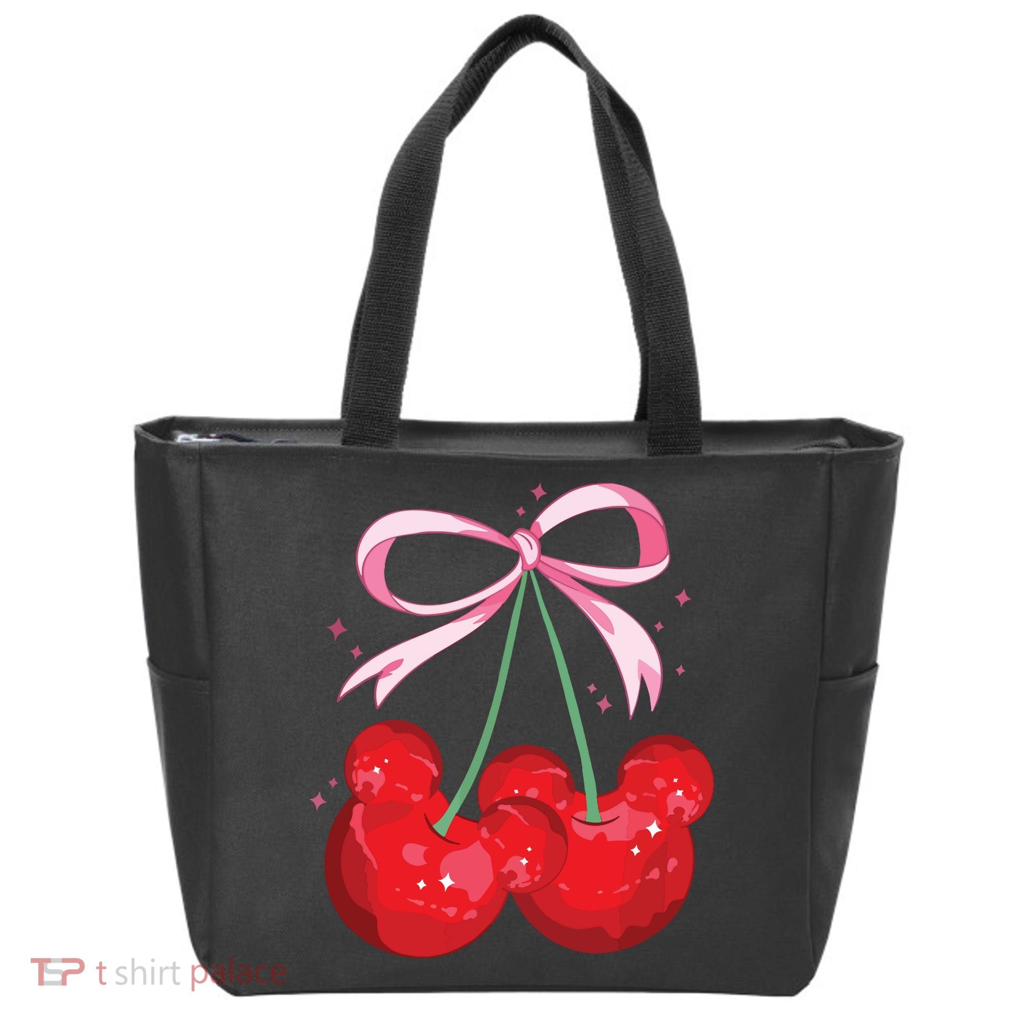 Coquette Cherry Mouse Ears Bow Princess Theme Park Tote Bag