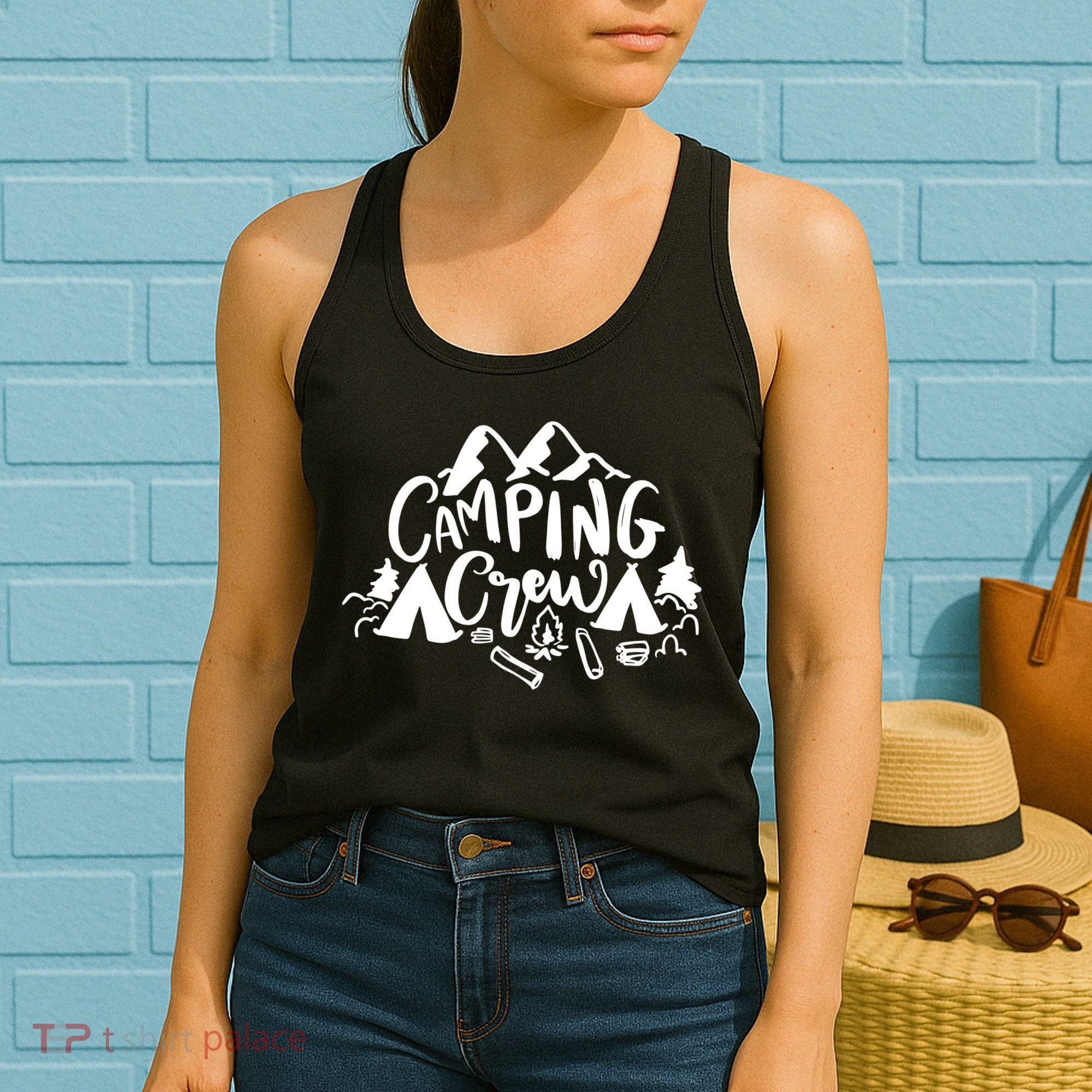 Camping Crew Mountain Women's Tank Top