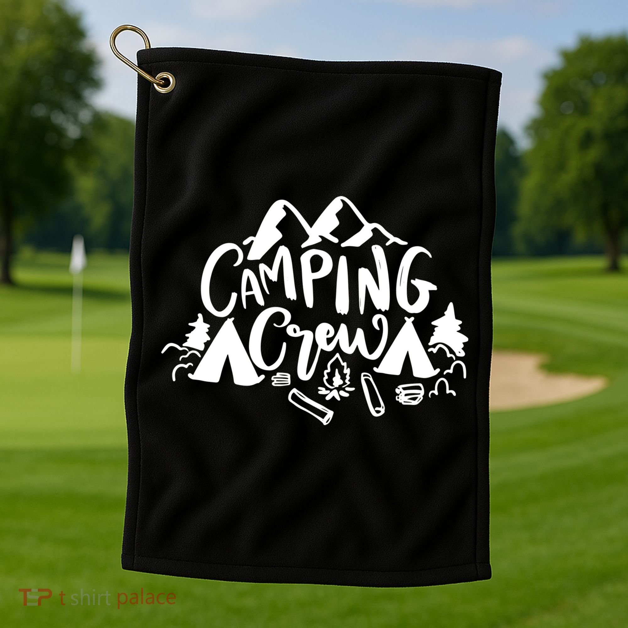 Camping Crew Mountain Golf Towel
