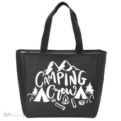 Camping Crew Mountain Tote Bag