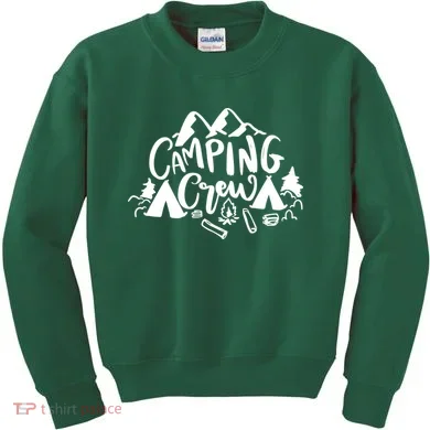 Camping Crew Mountain Kids Sweatshirt