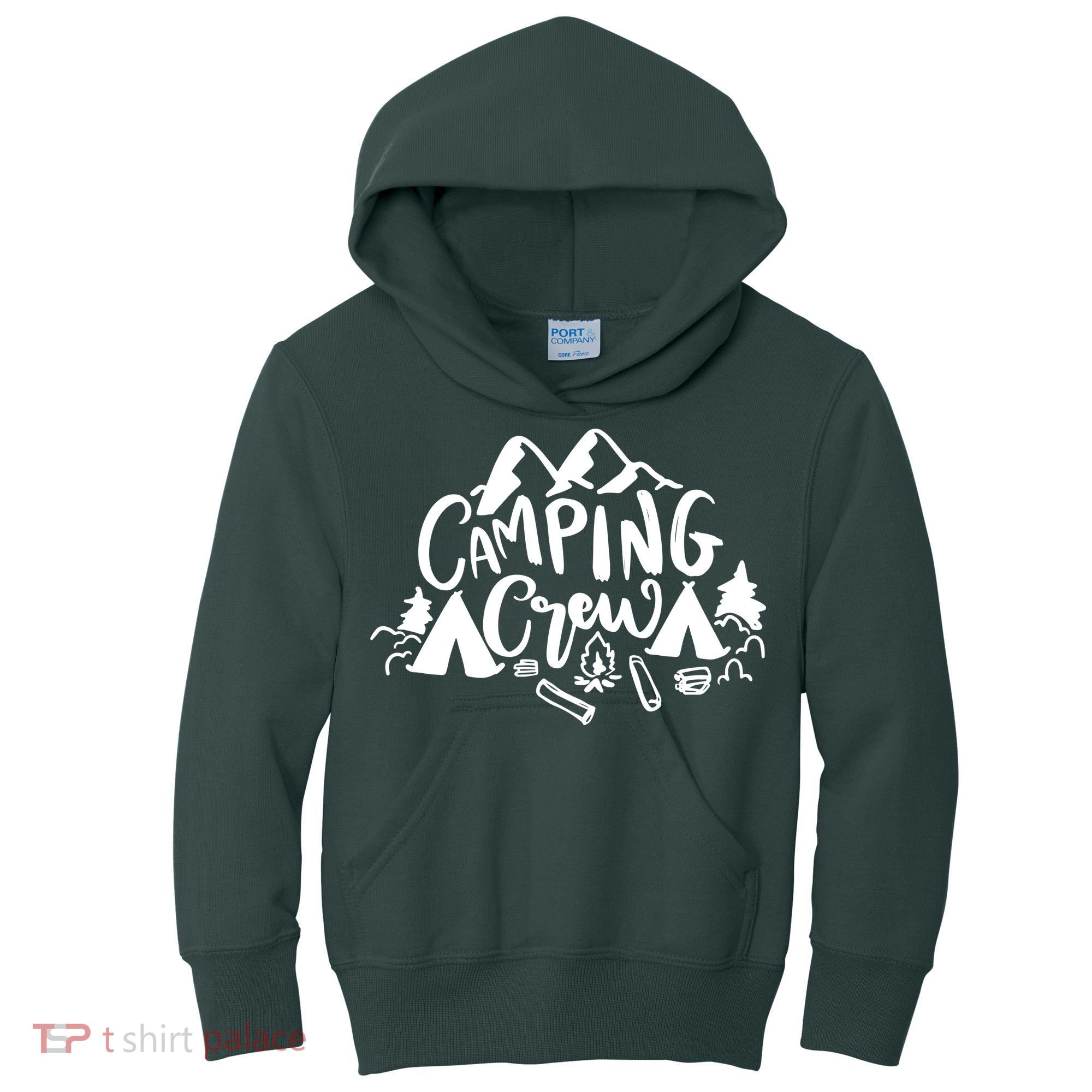 Camping Crew Mountain Kids Hoodie