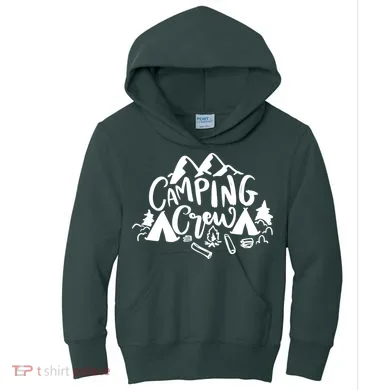 Camping Crew Mountain Kids Hoodie