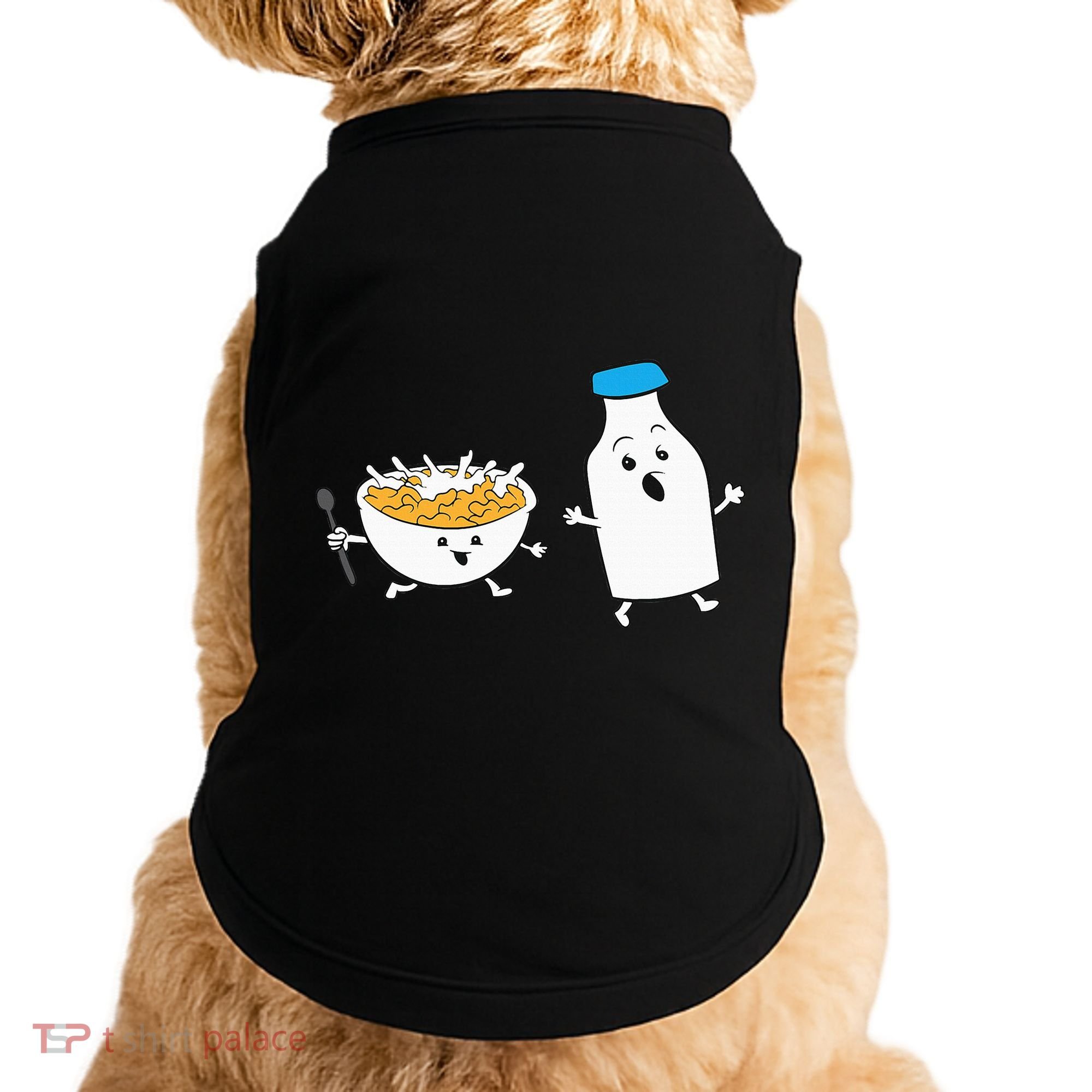 Cereal Chasing Milk Cornflakes Breakfast Cereal Doggie Tank