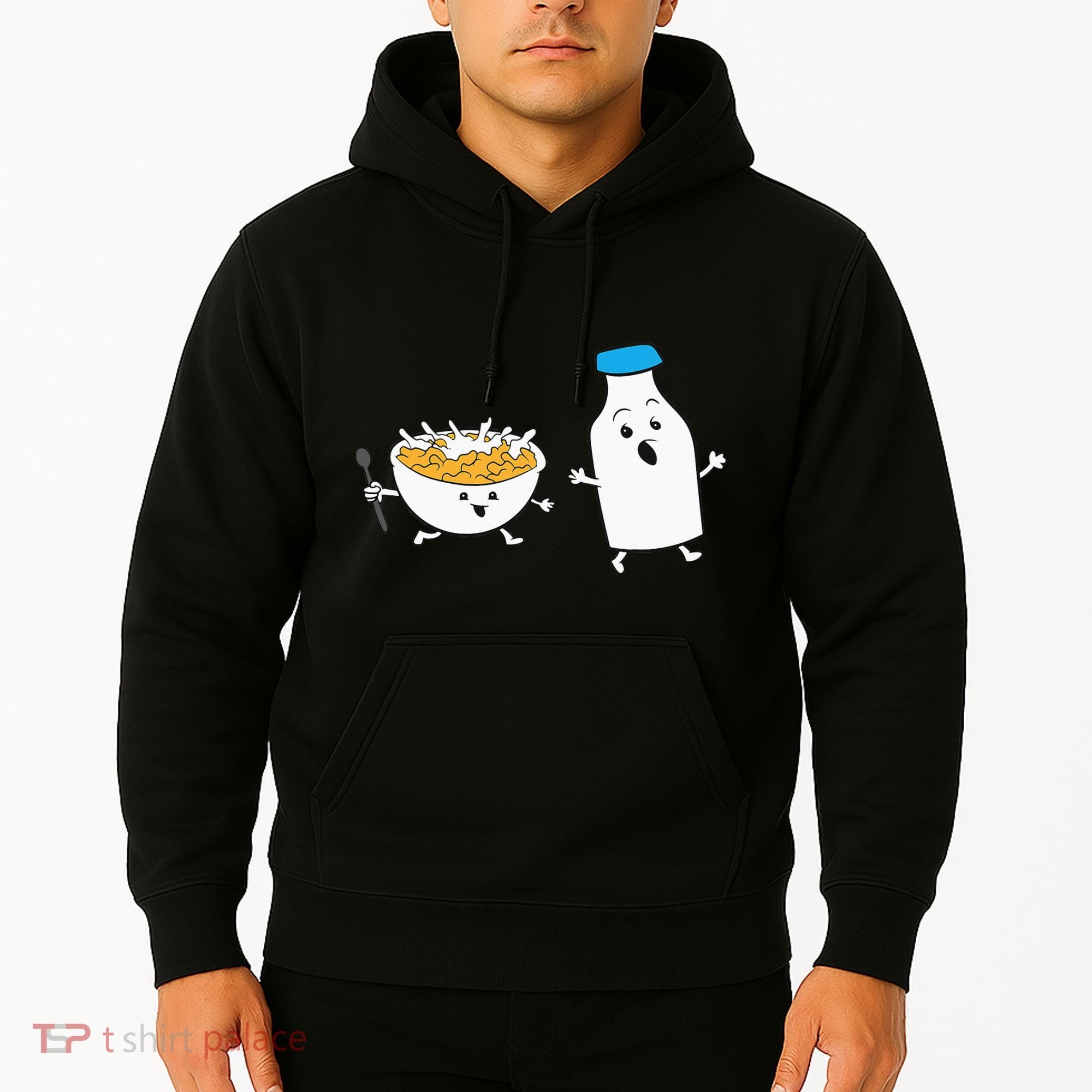 Cereal Chasing Milk Cornflakes Breakfast Cereal Hoodie