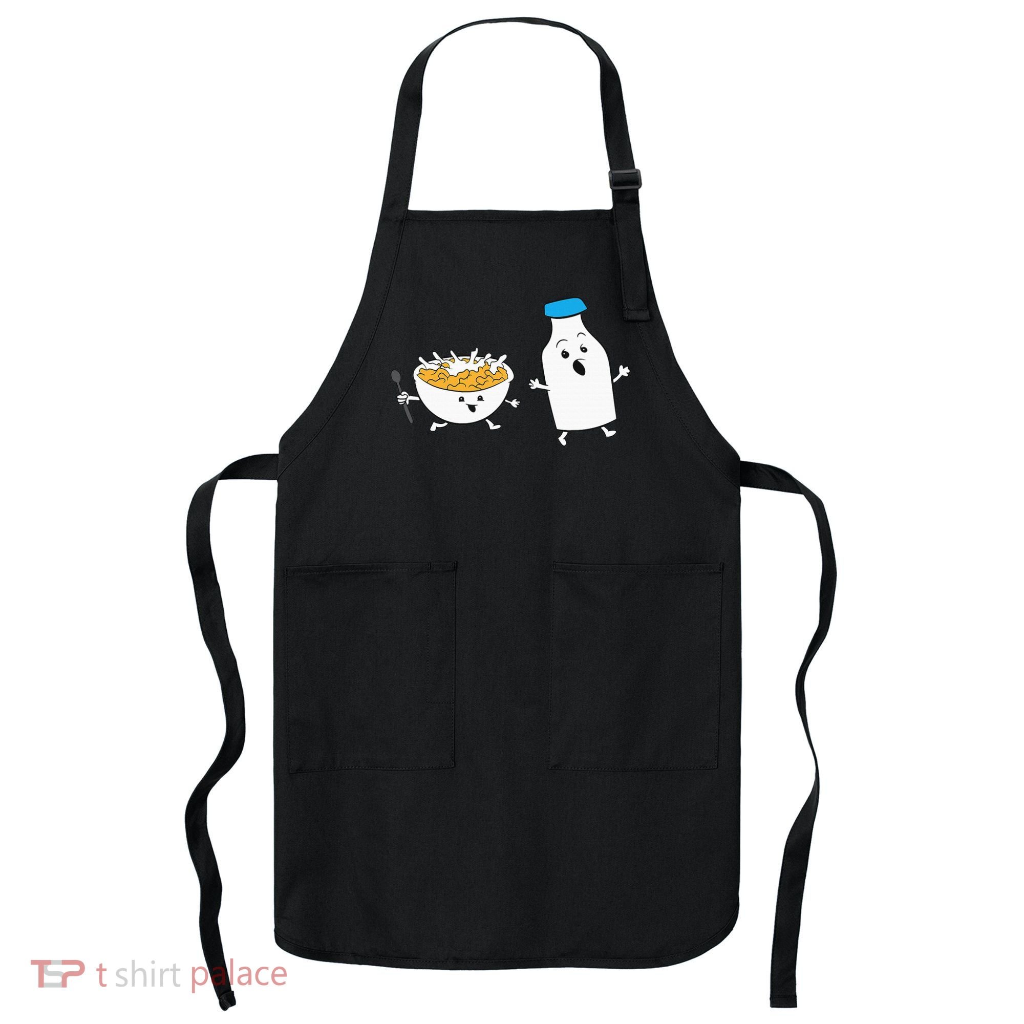 Cereal Chasing Milk Cornflakes Breakfast Cereal Apron