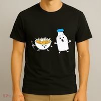 Cereal Chasing Milk Cornflakes Breakfast Cereal T-Shirt thumb 3