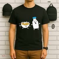 Cereal Chasing Milk Cornflakes Breakfast Cereal T-Shirt thumb 6