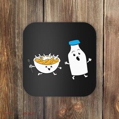 Cereal Chasing Milk Cornflakes Breakfast Cereal Coaster