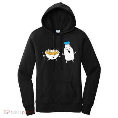 Cereal Chasing Milk Cornflakes Breakfast Cereal Women's Hoodie