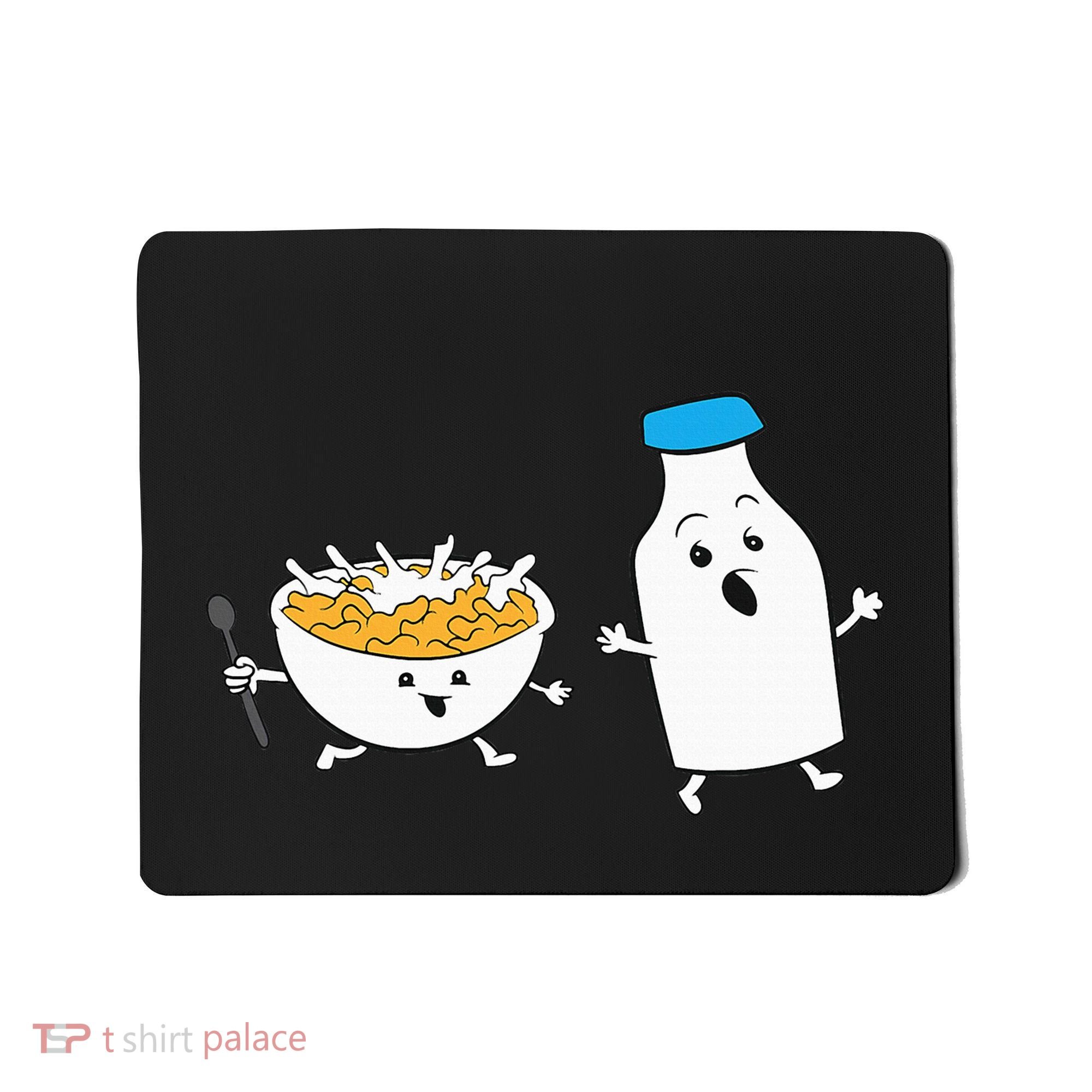 Cereal Chasing Milk Cornflakes Breakfast Cereal Mousepad