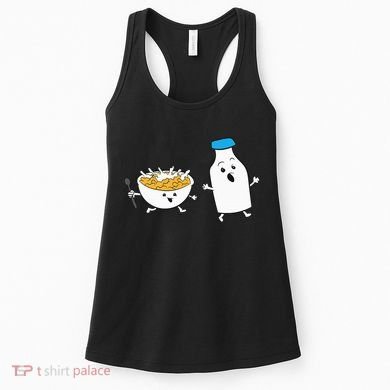 Cereal Chasing Milk Cornflakes Breakfast Cereal Women's Tank Top