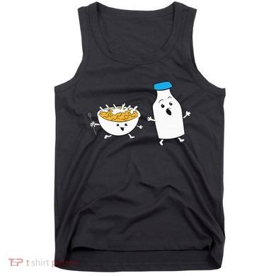Cereal Chasing Milk Cornflakes Breakfast Cereal Tank Top