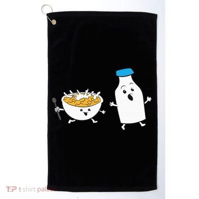 Cereal Chasing Milk Cornflakes Breakfast Cereal Golf Towel