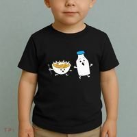 Cereal Chasing Milk Cornflakes Breakfast Cereal Toddler T-Shirt thumb 2