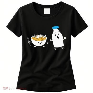 Cereal Chasing Milk Cornflakes Breakfast Cereal Women's T-Shirt