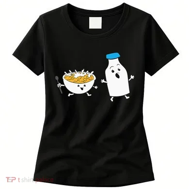 Cereal Chasing Milk Cornflakes Breakfast Cereal Women's T-Shirt