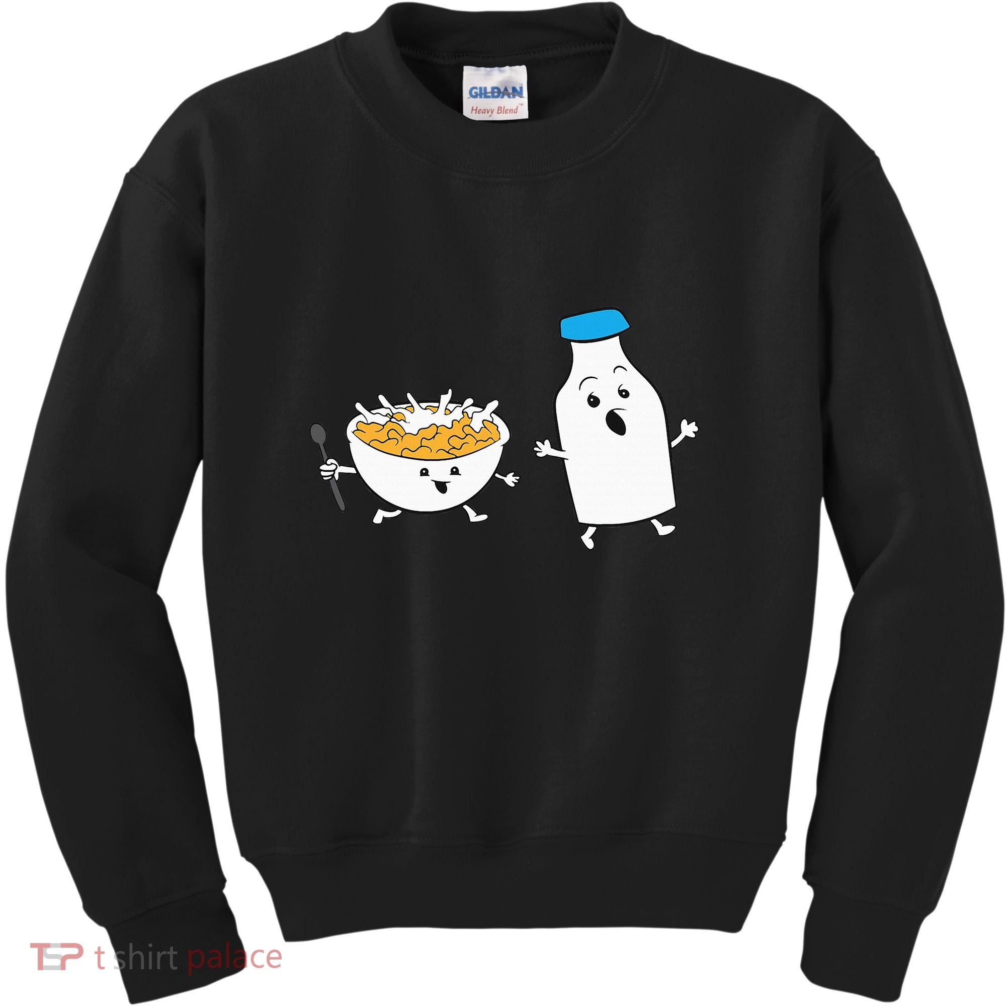 Cereal Chasing Milk Cornflakes Breakfast Cereal Kids Sweatshirt