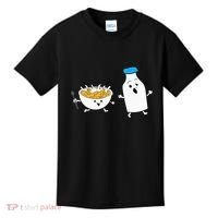 Cereal Chasing Milk Cornflakes Breakfast Cereal Kids T-Shirt thumb 0