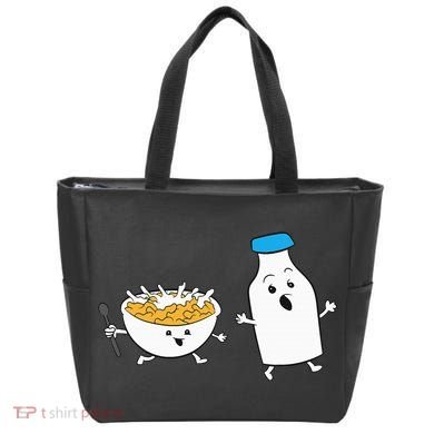 Cereal Chasing Milk Cornflakes Breakfast Cereal Tote Bag