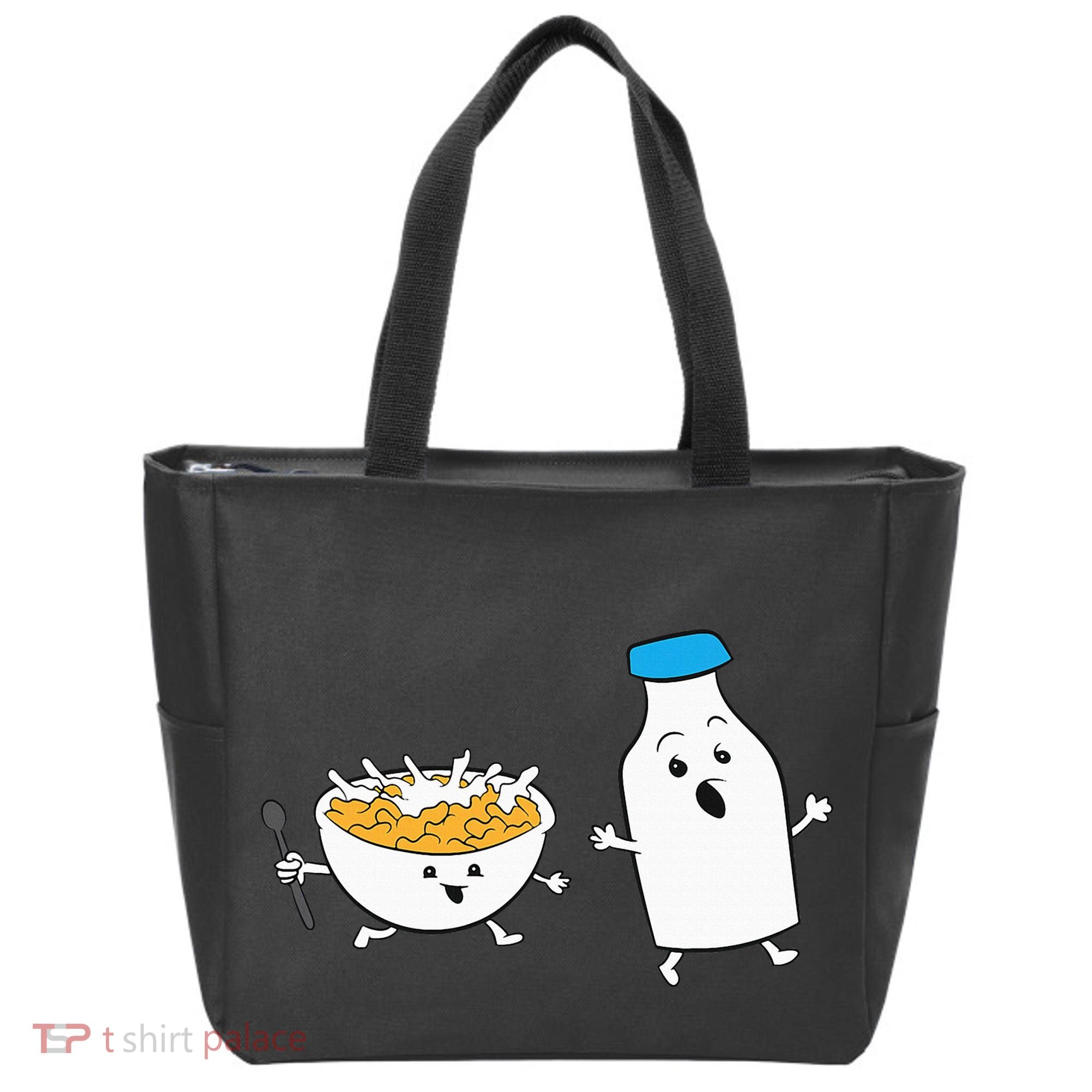 Cereal Chasing Milk Cornflakes Breakfast Cereal Tote Bag