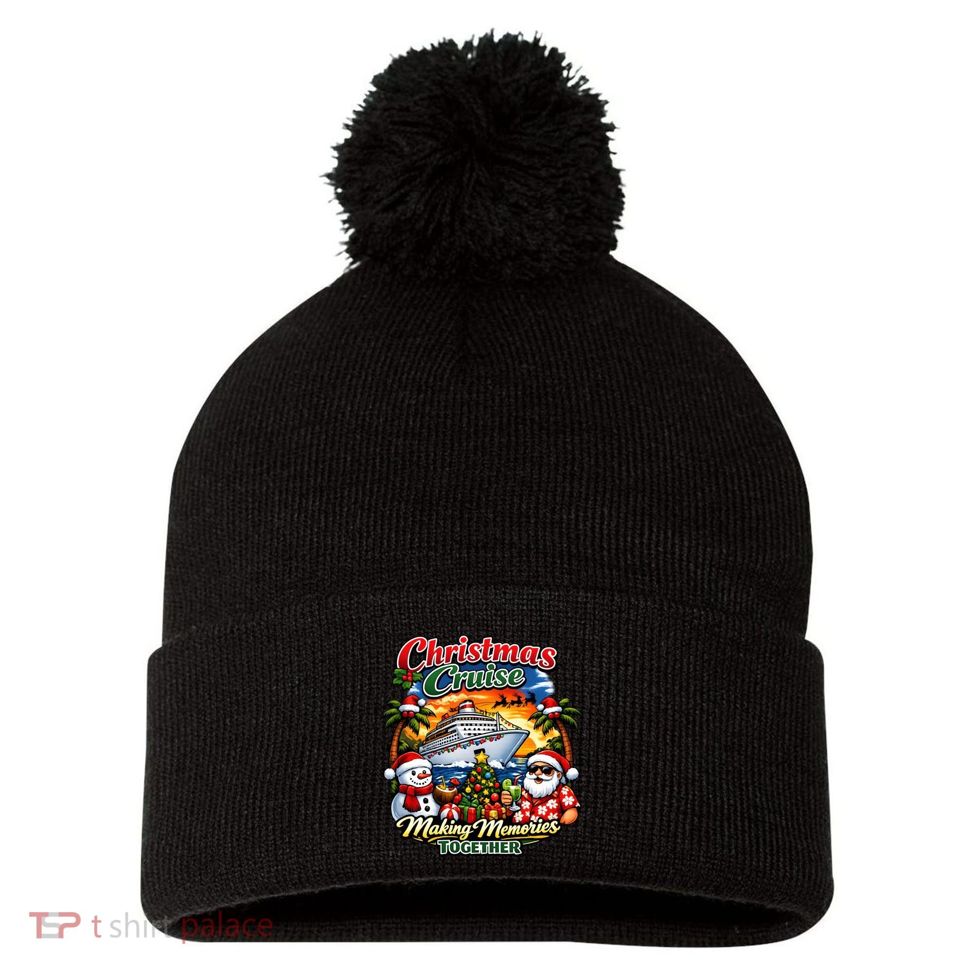 Christmas Cruise Making Memories Together Pom Pom 12in Knit Beanie