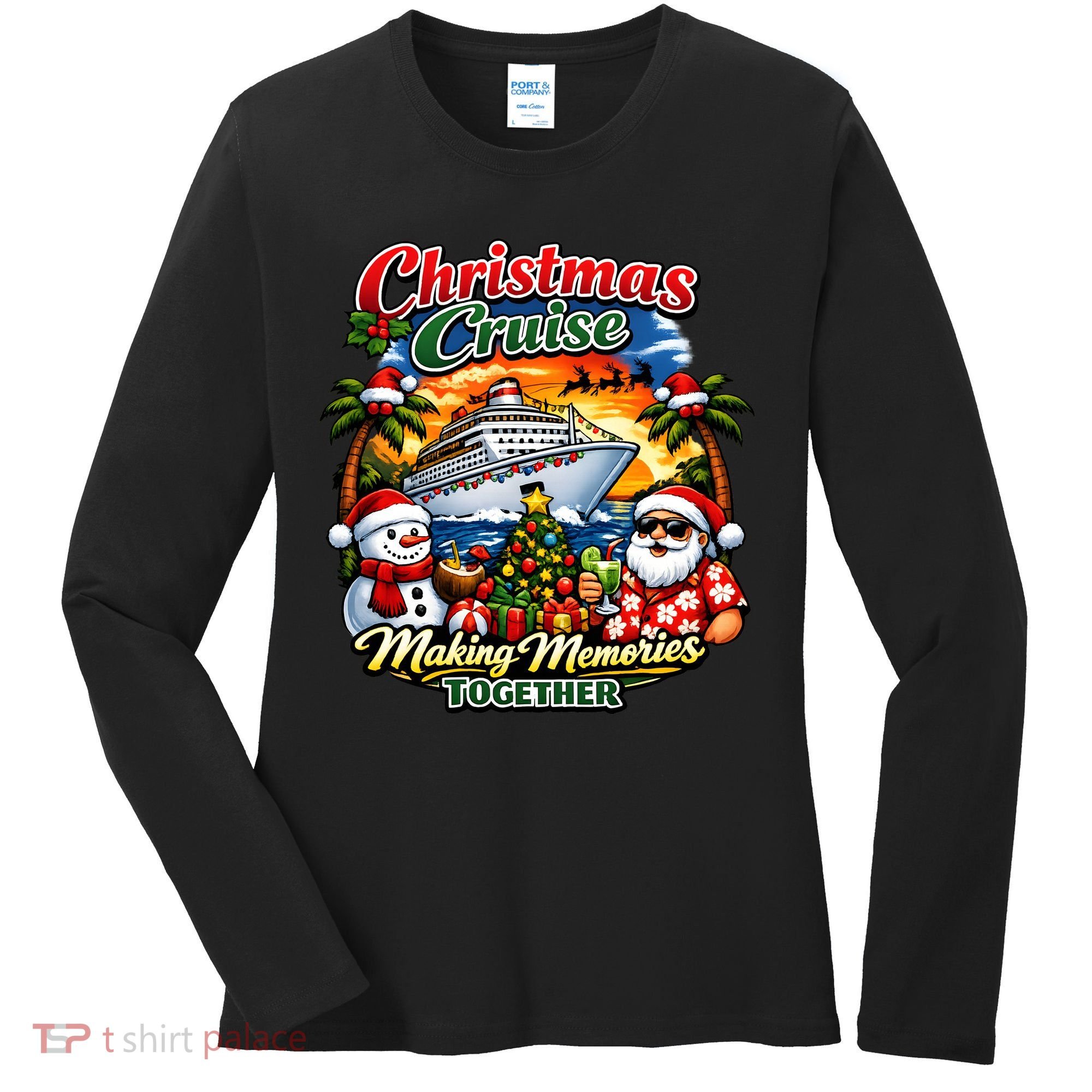Christmas Cruise Making Memories Together Women's Long Sleeve Shirt