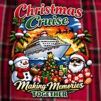 Christmas Cruise Making Memories Together Men's Flannel Plaid Pajama Pants thumb 2