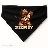 Cowboy Cat Meowdy USA-Made Doggie Bandana thumb 0