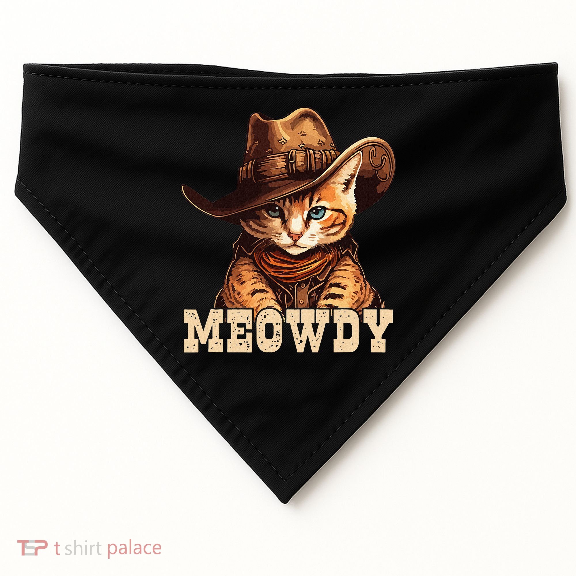 Cowboy Cat Meowdy USA-Made Doggie Bandana