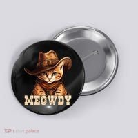 Cowboy Cat Meowdy Button thumb 0