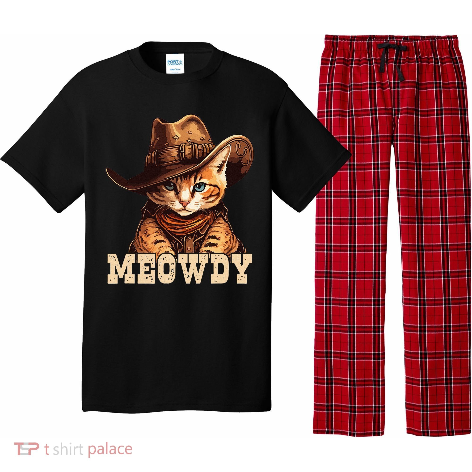 Cowboy Cat Meowdy Pajama Set