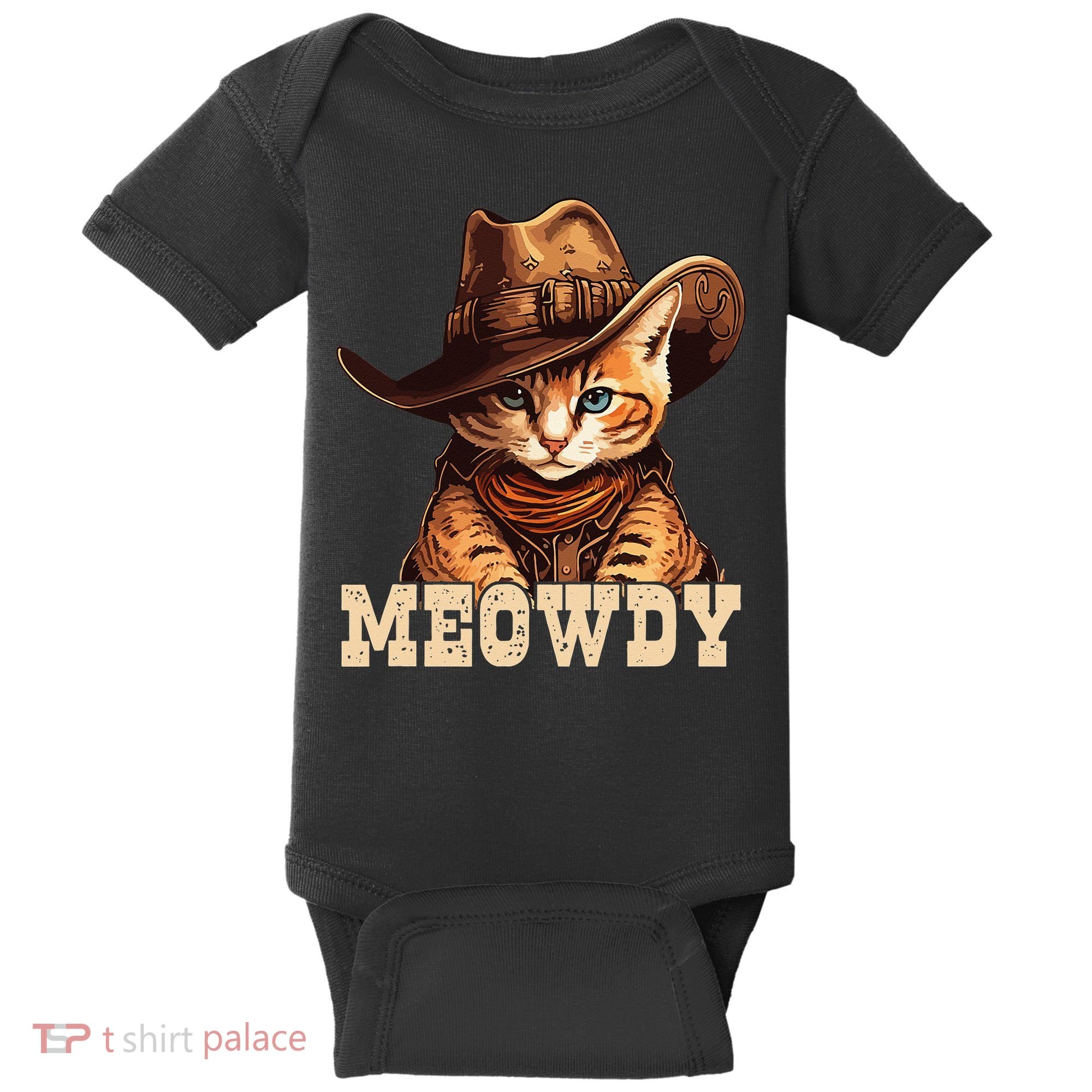 Cowboy Cat Meowdy Baby Bodysuit