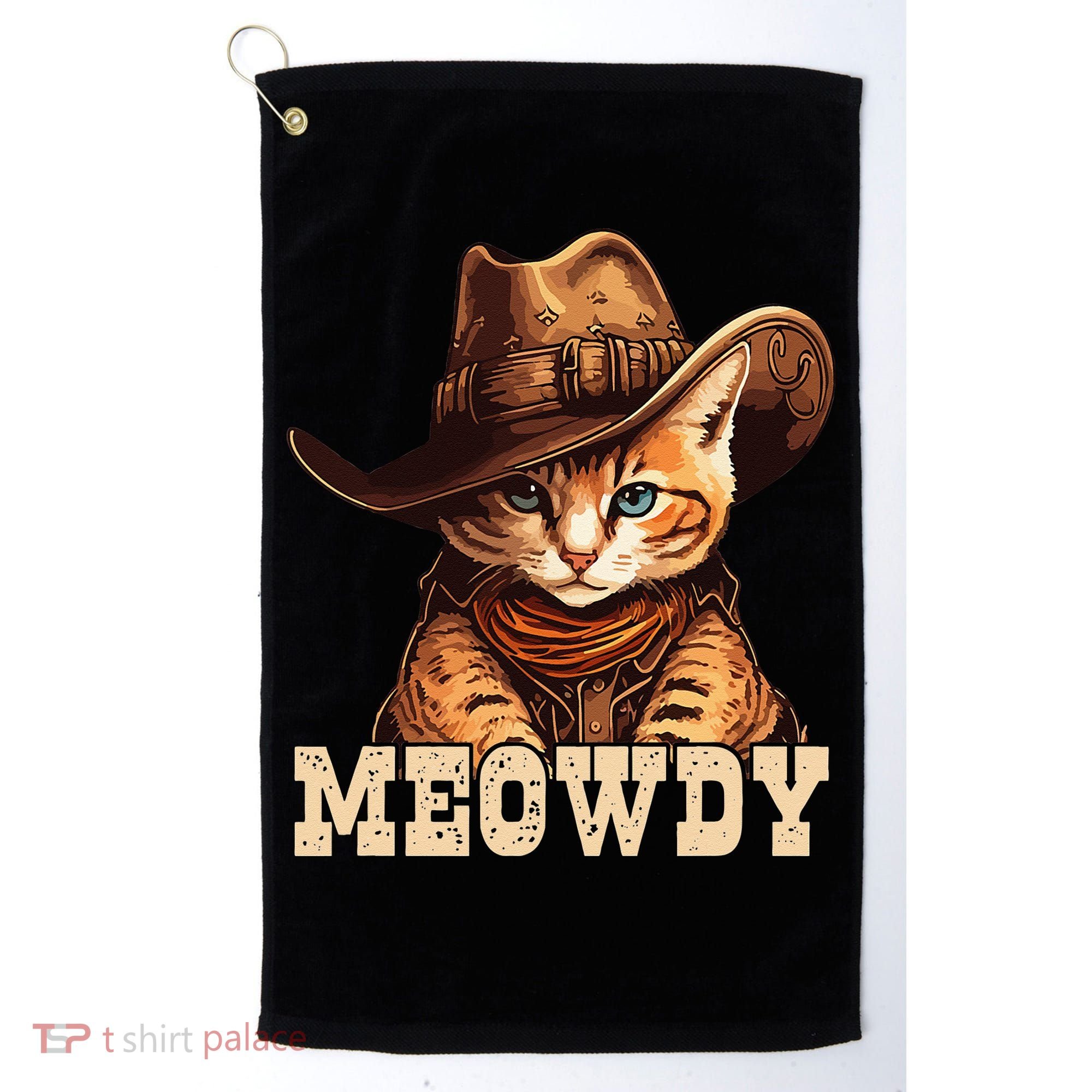 Cowboy Cat Meowdy Golf Towel