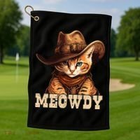 Cowboy Cat Meowdy Golf Towel thumb 1