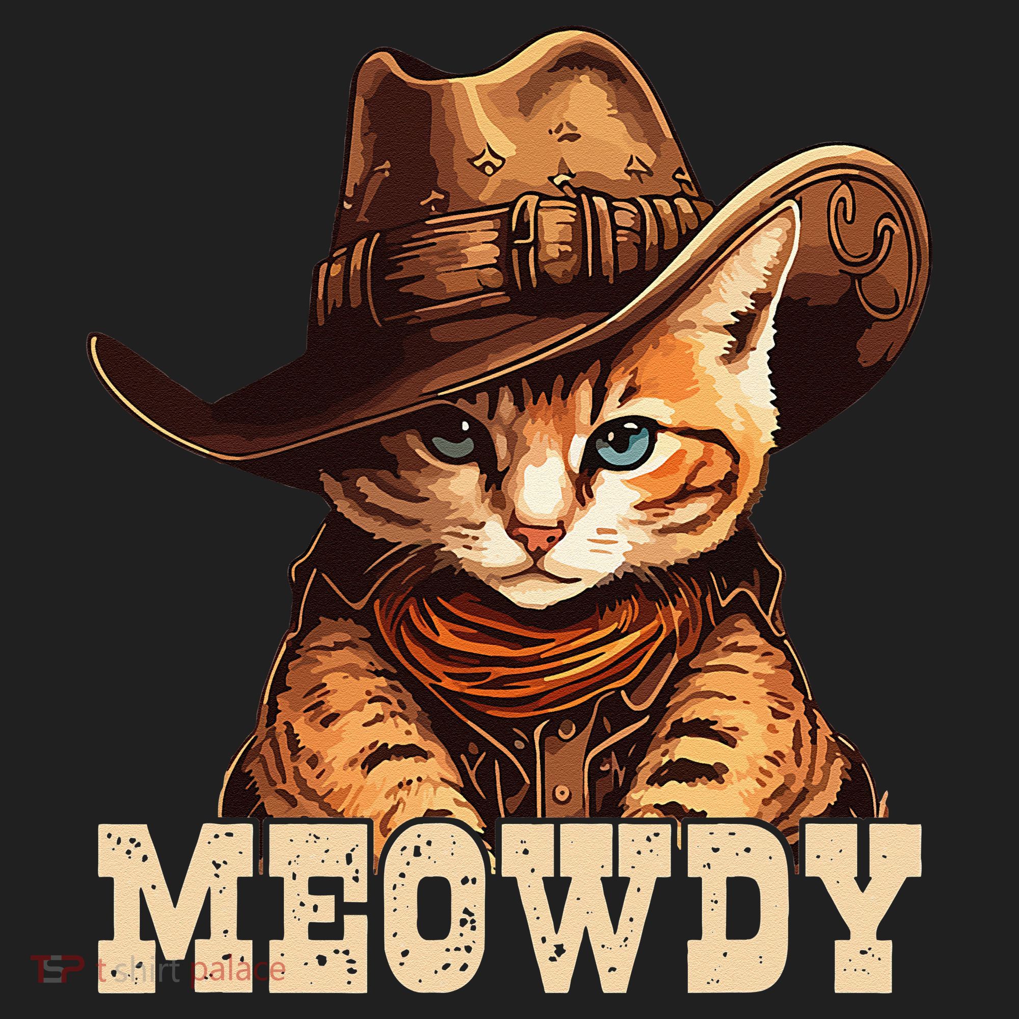 Cowboy Cat Meowdy Golf Towel