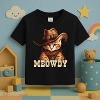 Cowboy Cat Meowdy Toddler T-Shirt thumb 3