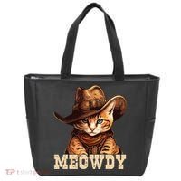 Cowboy Cat Meowdy Tote Bag thumb 0