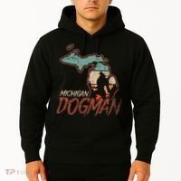 Cryptids Cryptozoology Monsters State of Michigan Dogman Hoodie thumb 2