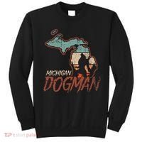 Cryptids Cryptozoology Monsters State of Michigan Dogman Sweatshirt thumb 0
