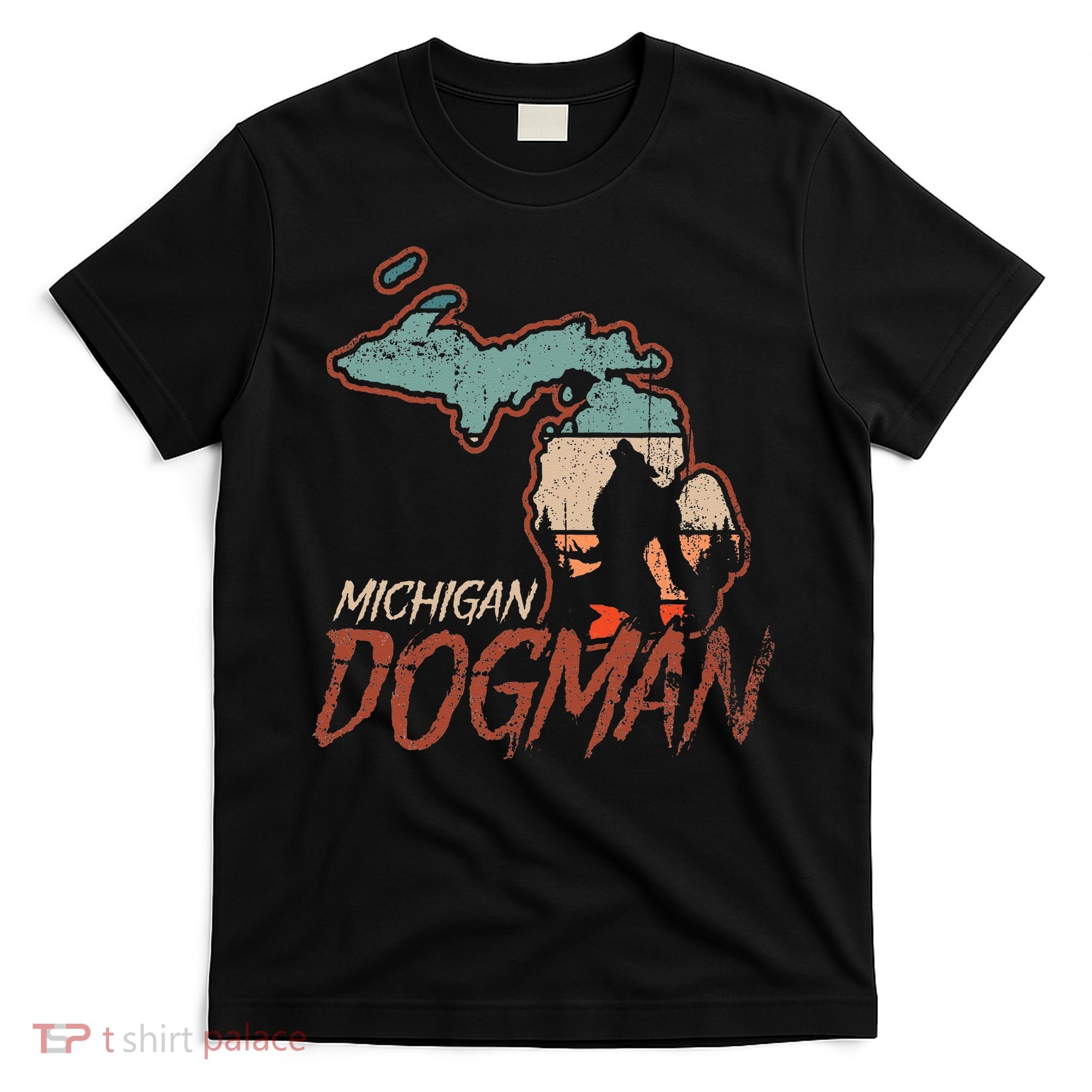 Cryptids Cryptozoology Monsters State of Michigan Dogman T-Shirt