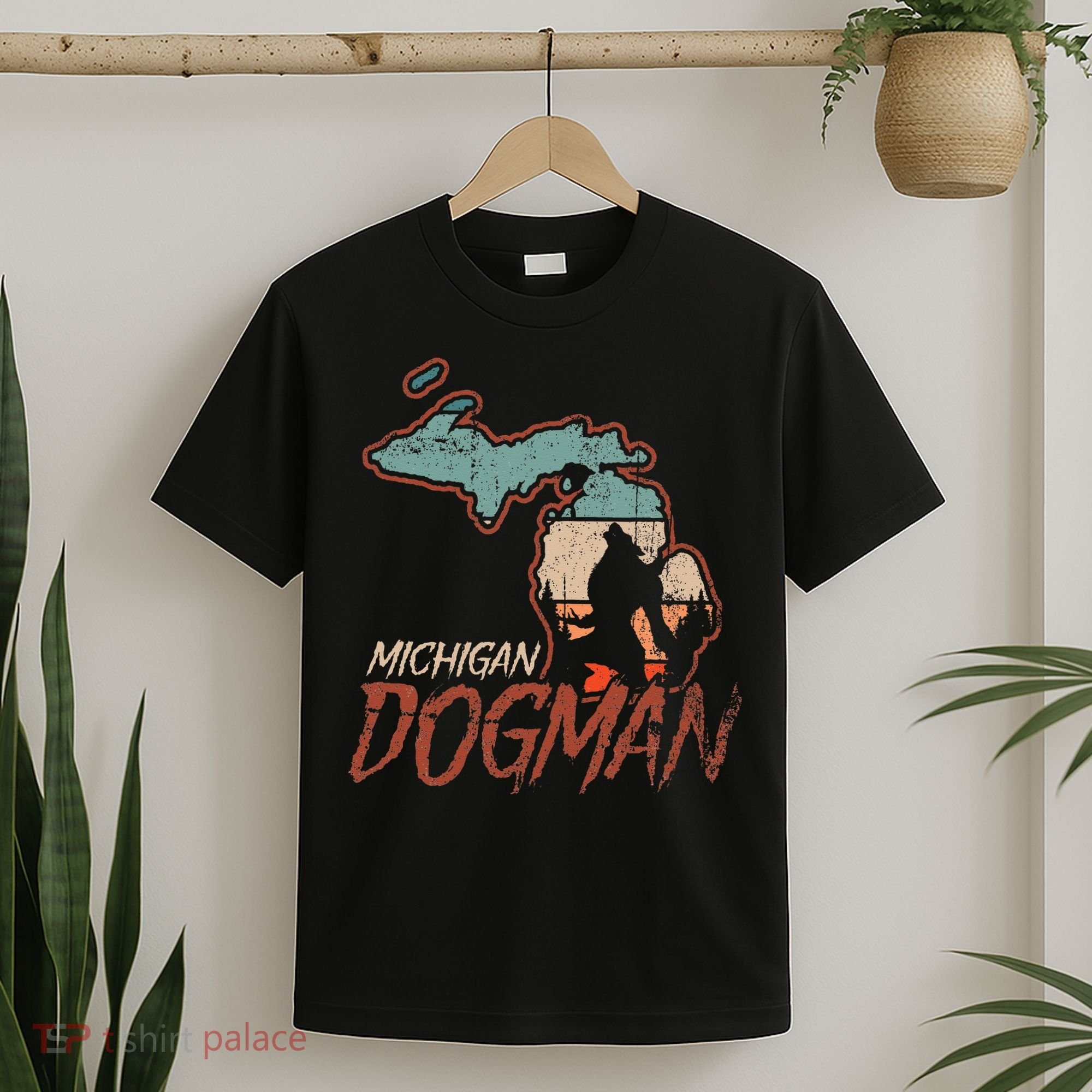 Cryptids Cryptozoology Monsters State of Michigan Dogman T-Shirt