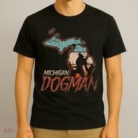 Cryptids Cryptozoology Monsters State of Michigan Dogman T-Shirt thumb 3