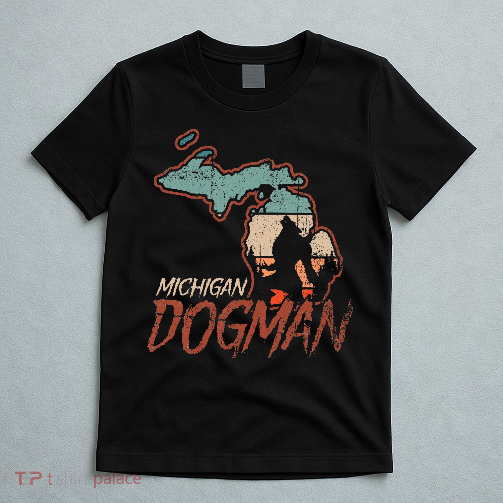 Cryptids Cryptozoology Monsters State of Michigan Dogman T-Shirt