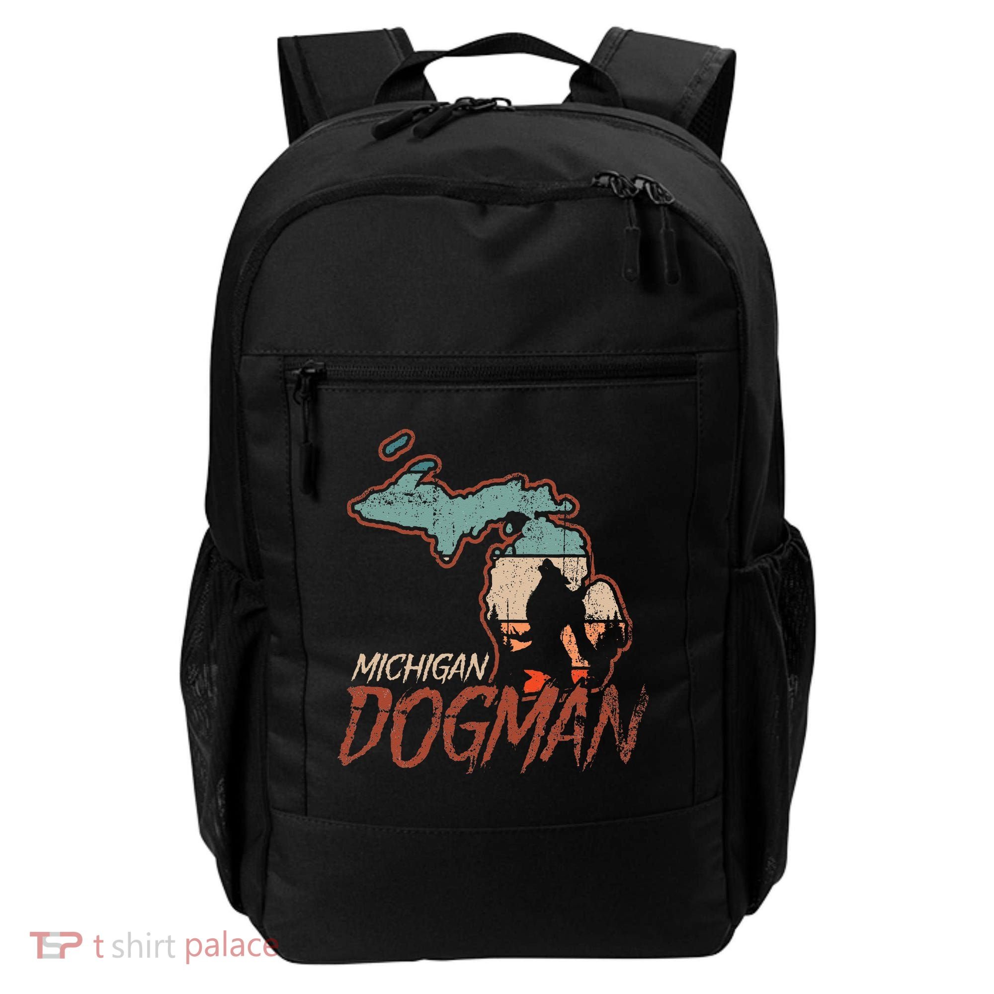 Cryptids Cryptozoology Monsters State of Michigan Dogman Backpack