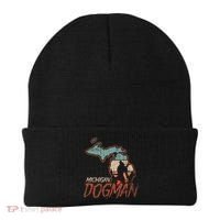 Cryptids Cryptozoology Monsters State of Michigan Dogman Beanie thumb 0