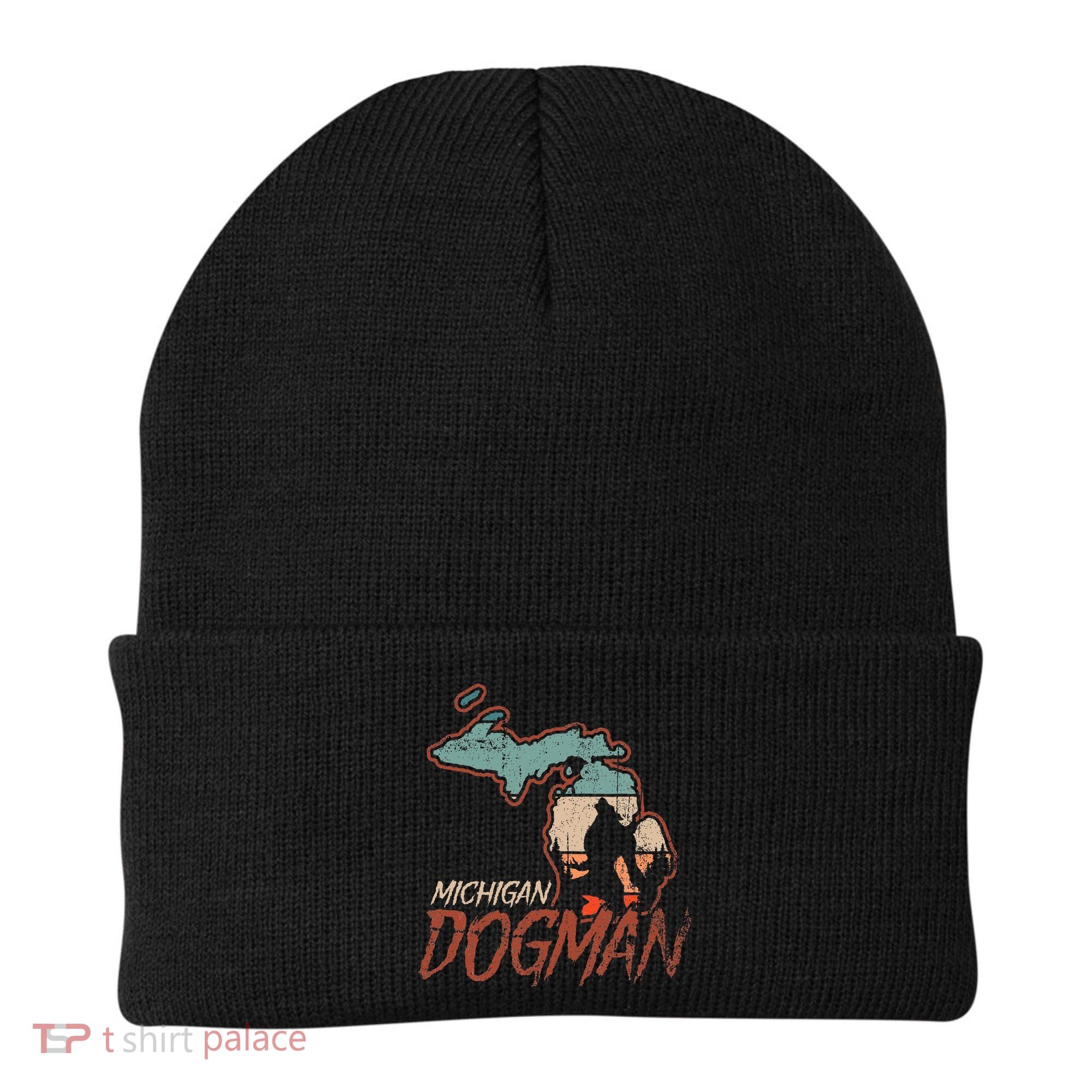 Cryptids Cryptozoology Monsters State of Michigan Dogman Beanie