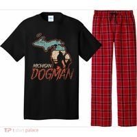 Cryptids Cryptozoology Monsters State of Michigan Dogman Pajama Set thumb 0