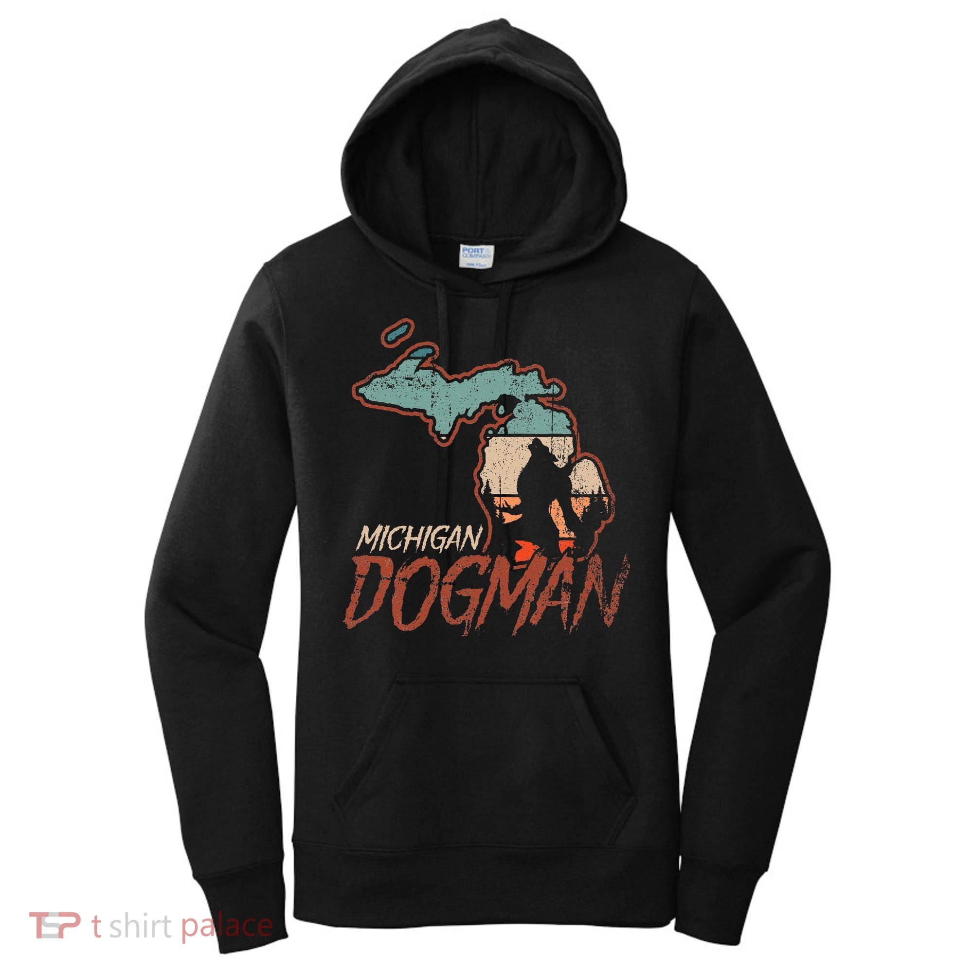 Cryptids Cryptozoology Monsters State of Michigan Dogman Women's Hoodie