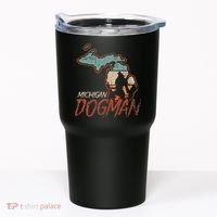 Cryptids Cryptozoology Monsters State of Michigan Dogman Tumbler thumb 0